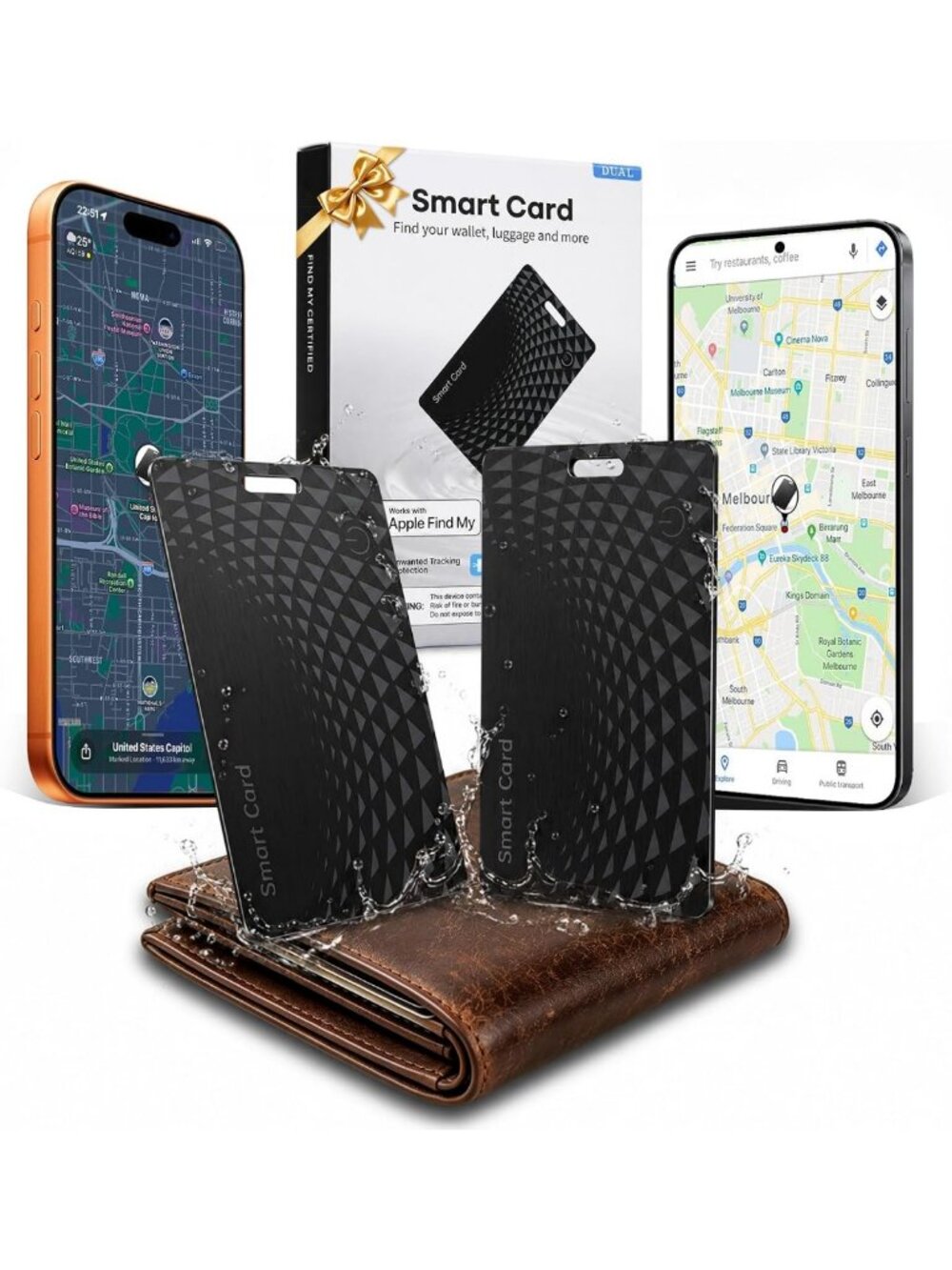 2026 Wallet Tracker Pro 2 Pack, Bluetooth Tracking Card for iOS and Android